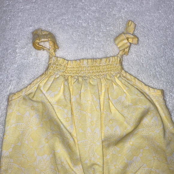 Janie & jack pretty yellow sleeveless summer romper 0/3m - Picture 2 of 8